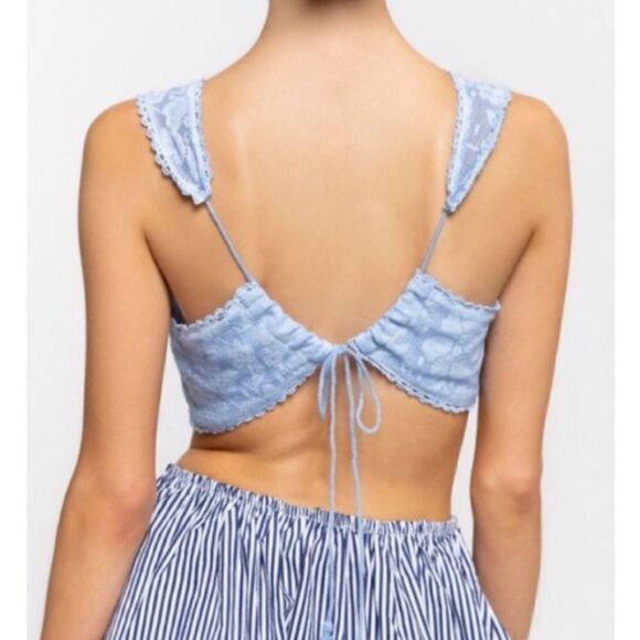 POL Drawstring Lace Crop Top - Picture 5 of 15